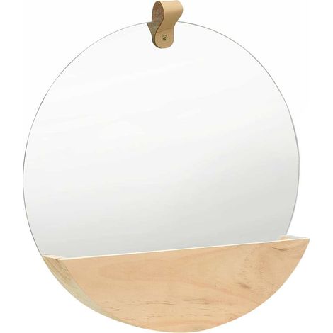 Maison Exclusive - Wandspiegel Kiefer Massivholz 35 cm (1/5)