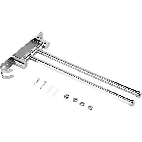 Porte-serviettes pivotant, barre porte-serviettes à 5 bras en acier in (1/5)