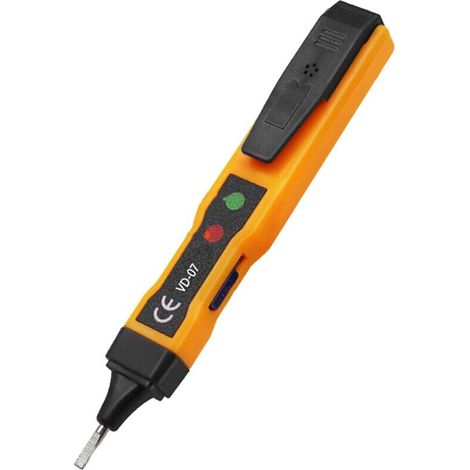 Berührungsloser Wechselspannungsprüfer in Stiftform, 70–250 V Wechselstromdetektor, doppelter akustischer Alarm, Neutral-/Phasenerkennung, d