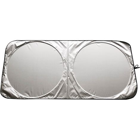 Pare-soleil de pare-brise de voiture en plâtre argenté, pare-soleil avant à Double cercle pour la Protection contre la chaleur UV (1/5)