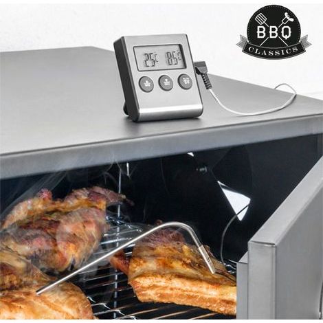 Termometro digitale bigbuy-bbq bbq classics display LCD sonda 105 cm (1/4)