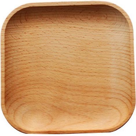 1 assiette carrée en bois