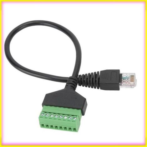 keenso Câble RJ45 Adaptateur de Prise Mâle RJ45 en PVC, Borne Compacte sans Soudure pour Câble UTP Cat5 Cat6 video videoprojecteur (1/5)