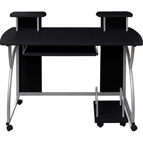 Maison Exclusive - Computertisch Schwarz 110x52x88,5 cm Holzwerks