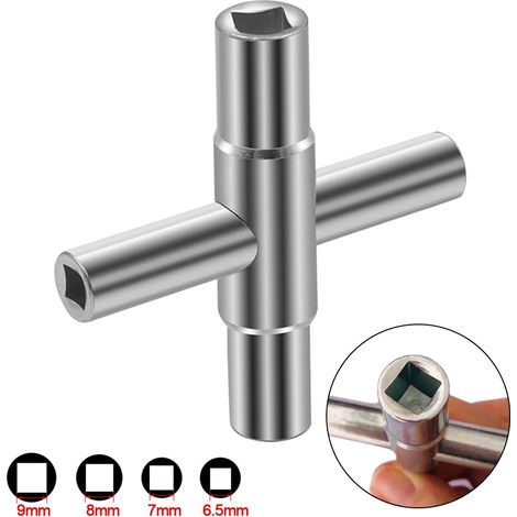Clé À Molette Réglable - Clé À Douille Universelle 4 En 1 Pour Robinets - Acier 40Cr - Usage Sanitaire Et Plomberie - 1 Pièce (1/5)