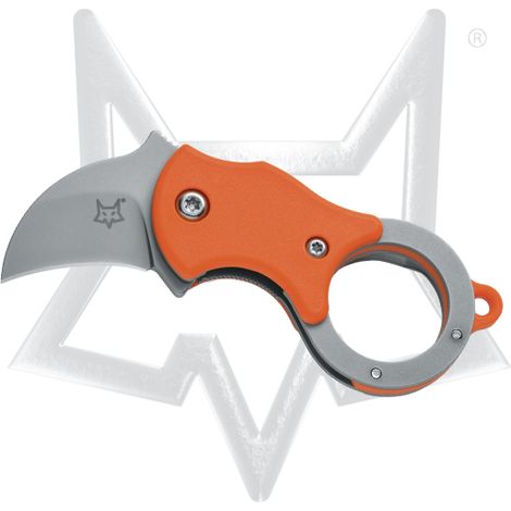 Fox Mini-Ka Orange Knife Nylon Hndl-1.4116 INOX ST. Jet de sable