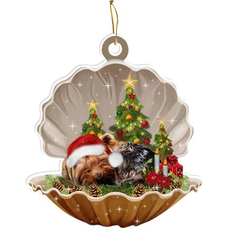 Suspension Pour Arbre De Noël - Suspension En Acrylique Pour Chien - Décoration Intérieure Et Voiture - 1 Pièce