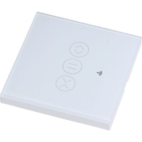 Interrupteur intelligent pour rideaux, stores enrouleurs, volets roulants, commande tactile sans fil WiFi via application mobile, prise UE, 90-250 V, blanc (1/5)