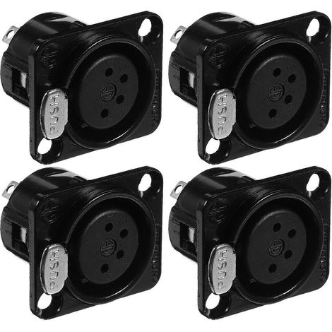 Adaptateur de panneau pour microphone XLR (4 connecteurs XLR) (1/5)