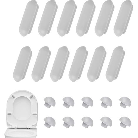 20 Pièces Patins pour Abattant WC, Tampon Universel pour Siège Toilette, Tampon Abattant WC, pour La Maison, l'hôtel, l'hôpital, l'ensemble de Toilette Scolaire (1/5)