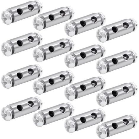 16 pcs Serre à Capuchon. Serre Cable Acier. Serre Cable Inox. pour câbles Double Extrémité en Fil d'Acier. Tendeur Cable Inox avec Écrous d’Extrémité pour Cordes à Rideaux. Cordes à Linge (1/5)