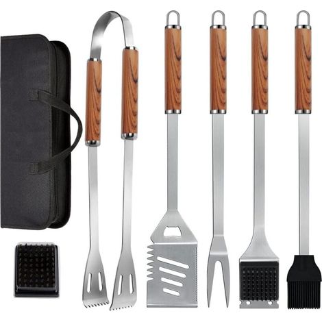 7-in-1 Grill Utensils Set, Extra Thick Stainless Steel Grill Utensils Set with Storage Bag, Premium Complete Outdoor Grill Utensils Set, Professional Grill Accessories, Grill Set for MUMU (1/4)
