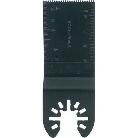 Lot de 5 lames de scie plongeante pour multitool - Denture fine - 32 x 42 mm - Noires - Pour bois et bois dur (1/2)