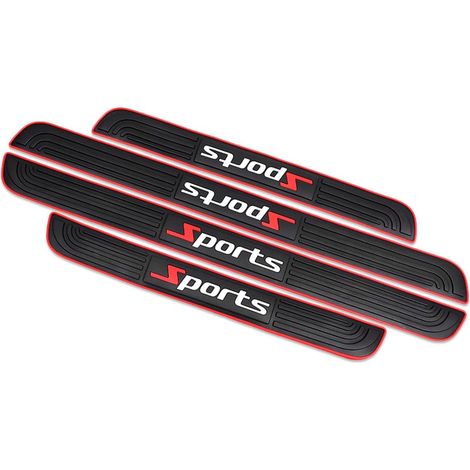 Autocollants Seuil Porte, 4pcs Protection Seuil Portière, Barres Seuil Porte Voiture, Seuil Protecteurs Autocollant, Seuil Porte Voiture, Bandes de protection Anti-salissures Caoutchouc Souple PVC (1/5)