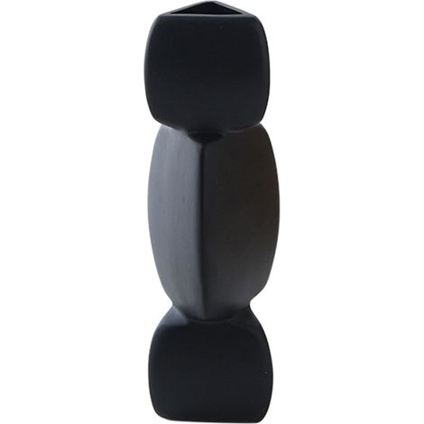 Vase en Céramique Nordic Blanc et Noir Abstract 30.5cm et 20.5cm Décor Table Salle et Cadeau Moderne (1/5)