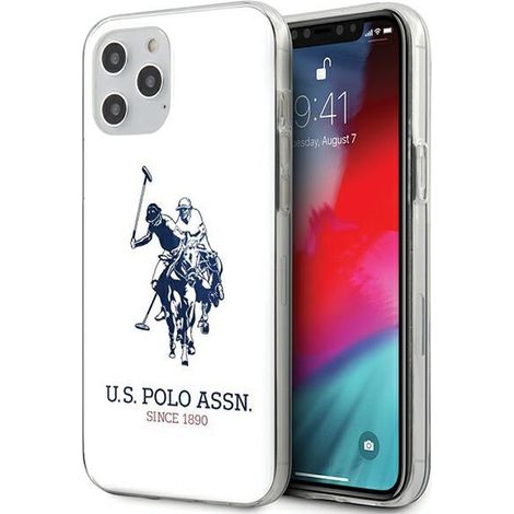 iPhone 12 US Polo Glänzende Weiße Hülle mit großem Logo (1/5)