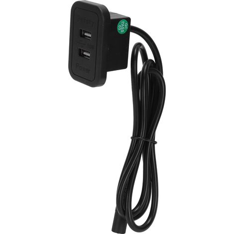 Chargeur pour fauteuil inclinable avec double port USB 5V 2A pour bureau, canapé, table de chevet, meubles - Noir - 100-240V (États-Unis) (1/5)