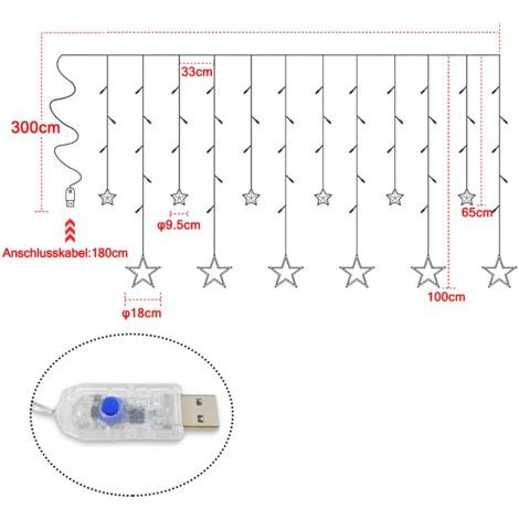 Guirlande Lumineuse LED avec 12 Étoiles 138 LED Rideau Lumineux Lumières de Noël 3M Rideau Étoiles Blanc Chaud avec 8 Modes et Minuterie Rideaux Étoiles Lumières NAIZY (1/4)