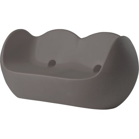 Blossy Grigio argilla originale slide di design per giardino esterno interno colorata moderna polietilene made in Italy sedia seduta poltrona