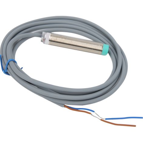 BERM Näherungsschalter, Messing, zylindrisch, 2-adrig, NO, induktive Leistungssteuerung, 10–30 V DC (1/5)