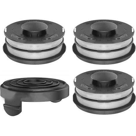 StarRing Pack of 4/8/12 replacement spools and spool cover for Einhell GC-ET 4530 brushcutter 3405685, brushcutter accessories, line and cap (4 pieces) (1/5)