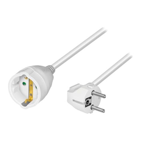 CABLU alimentare LOGILINK prelungitor, 10m, intrare Schuko (T) plug, iesire Schuko (M) plug 90 grade, 16A, 3500W, 3x1.5mm2, wh