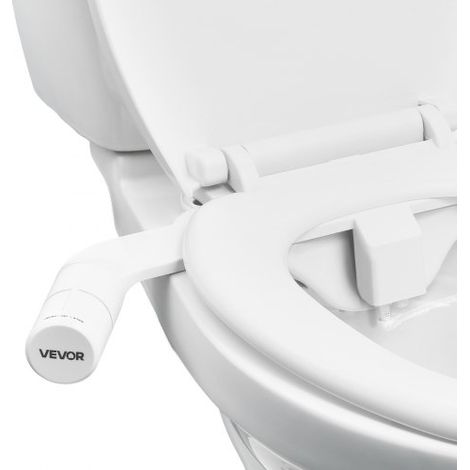 Bidetaufsatz für Toilette, nicht elektrischer Bidet-WC-Aufsatz mit ausziehbarer Doppeldüse & einstellbarem Kaltwasserdruck Einlass aus Edelstal ideal für die Gesäß- und Intimwäsche, weiß (1/5)