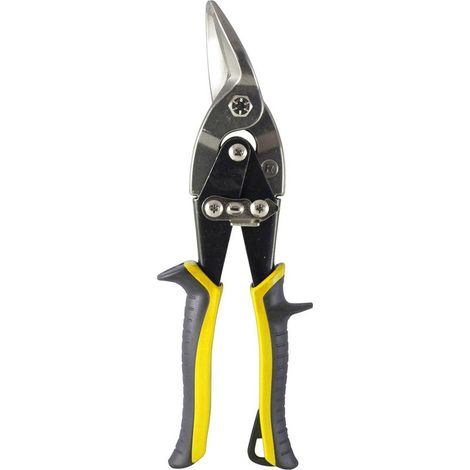 Cisailles à tôle pour droitier, lame de 250 mm en acier au carbone, poignées caoutchoutées, dents dentelées, coupe-tôle, cisaill