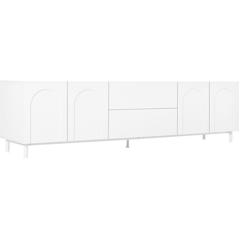 Mobile TV 180 cm bianco con 4 ante 2 cassetti in MDF e pannelli truciolari MODENUIT (1/5)