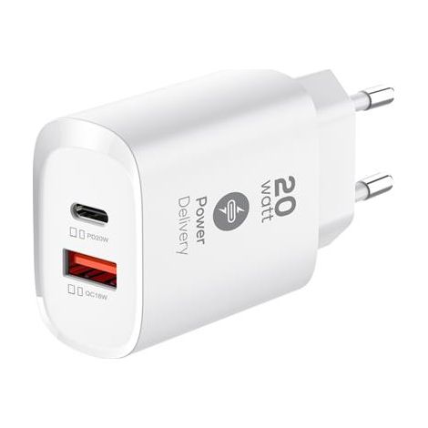 NABO Steckernetzteil PD 20 USB-A USB-C weiß (1/2)