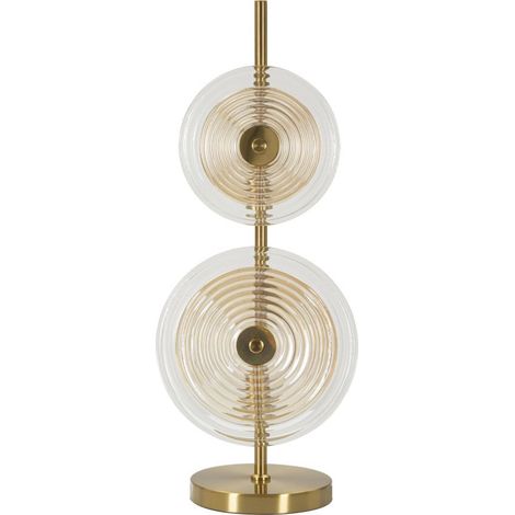 Lampe à Poser Design en Verre "Venice" 63cm Or (1/5)