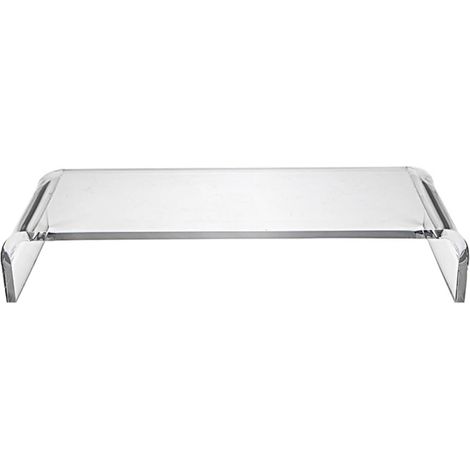 Rehausseur D'écran D'ordinateur Design Simple et Élégant en Acrylique Blanc Support Pratique Réduisant la Fatigue du Cou Yeux pour Bureau et Maison (1/5)