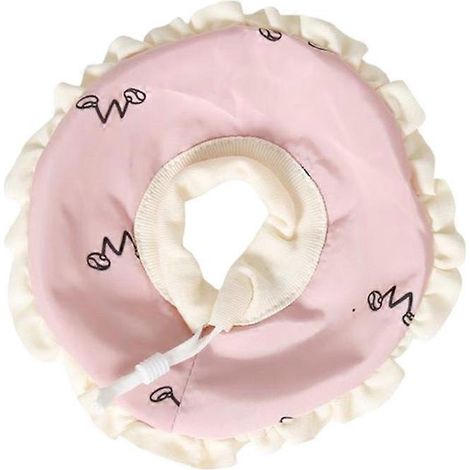 Joli collier décoratif ajustable pour hamster, protection cervicale pour petits animaux, collier anti-morsure rose, accessoire mignon pour rongeur (S). (1/4)