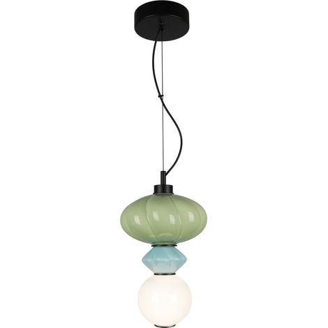 Lampada sospesa Art Déco ceramica multicolor LED 8W Tordi Italux (1/3)
