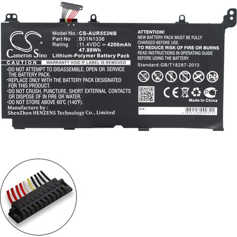 NX - Batterie ordinateur portable compatible Asus 11.4V 4200mAh - B31N13360B200 (1/5)