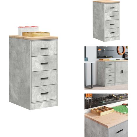 Armoire de rangement de garage gris béton 40x51x85 cm bois pin - Armoire De Rangement De Garage - Armoires De Rangement De Garage - Armoire - Armoire De Garage (1/5)