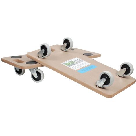 2er Set Transportroller SOFT WHEEL indoor MDF Platte 200 kg (1/5)