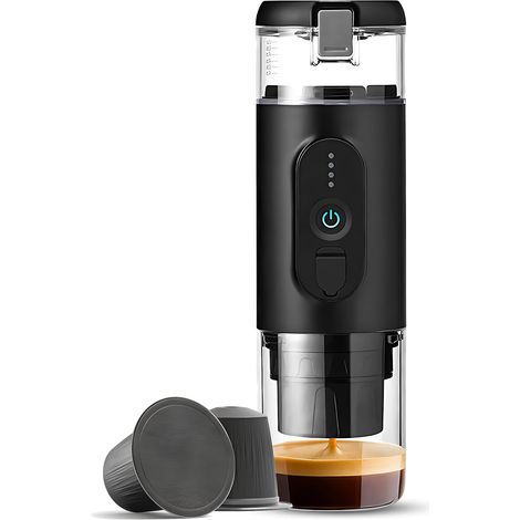 Machine à café portable, 18bar, 2 en 1, capsules, sans fil (1/5)