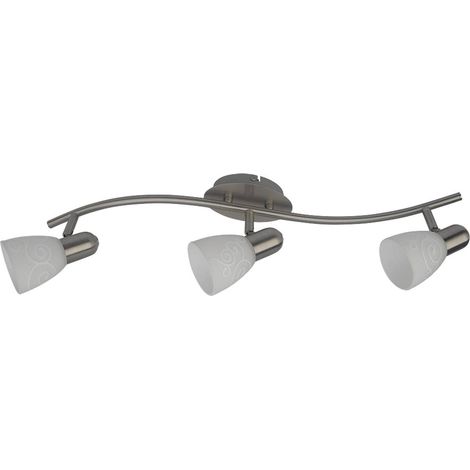 Repérer système rail lumière Harmony lux satin couleurs chrome / motif blanc verre métallique B: 61cm H: 8cm (1/3)