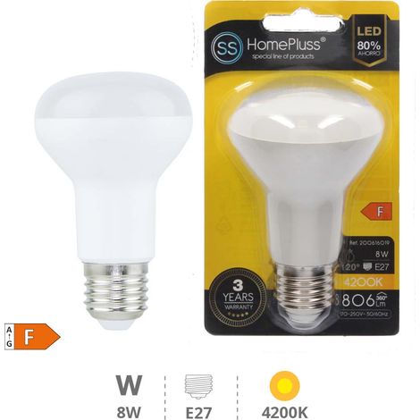 SPOT LED E27 - 8W BLANC FROID - DIAMETRE 63