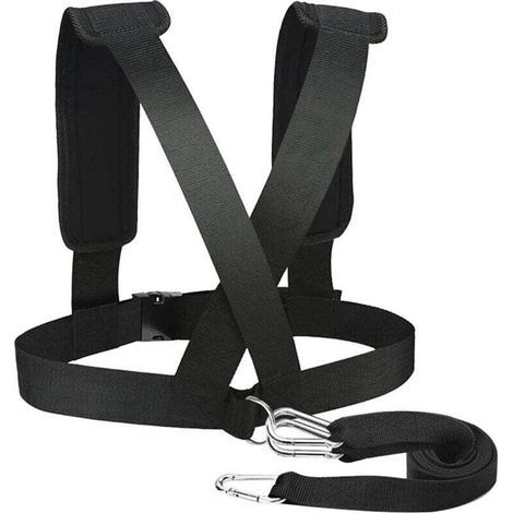 Gewichtsstützgurt, Widerstandsbänder, Fitness-Schultergurt, elastische Schnalle, verstellbarer gepolsterter Schultergurt, Schlittenzuggeschirr, Reifenzuggeschirr fürs Training (1/3)
