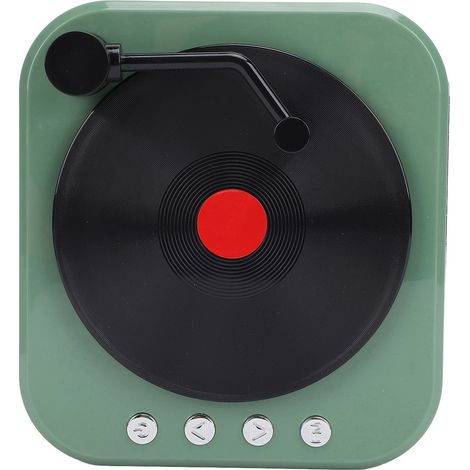 Enceinte Bluetooth style platine vinyle, look rétro et mignon, son immersif, compatible avec les cartes mémoire jusqu'à 32 Go et batterie 800 mAh. (1/5)