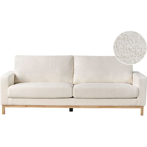 Sofa 3 Seater SIGGARD Boucle White