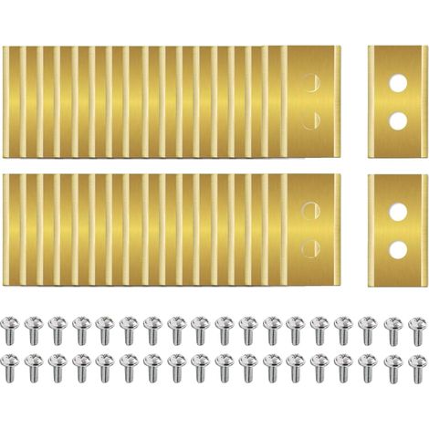 Lames de rechange, lame de rechange en titane Compatible avec les séries de tondeuses, ravec vis, accessoires pour tondeuses à gazon (36 pièces, or) (1/5)