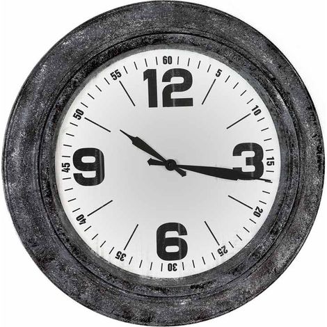 Roco Wall Clock - Glass/Metal - L5 x W45 x H45 cm - Silver