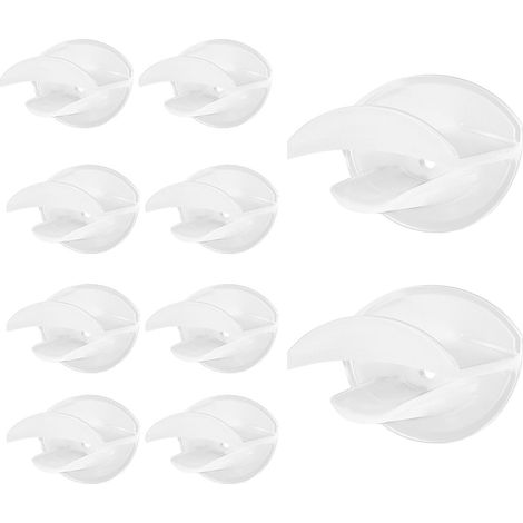 Ganchos para sombreros, 10 ganchos para sombreros para el hogar, no requieren perforación, ganchos adhesivos, para baños, cuartos de ducha, cocinas, dormitorios, salas de estar, pasillos. (1/5)