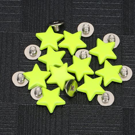 50 Ensembles de Boutons Plats en Alliage de Zinc 12mm Vert Fluorescent pour Accessoires DIY, Sacs et Vêtements (1/5)
