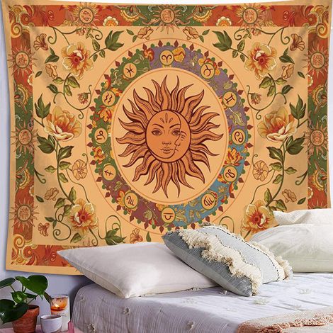 Tapisserie GT219-3 100x150cm, Divination, Série Visages du Soleil et de la Lune, Décoration intérieure, Tapisserie murale de chevet (1/5)