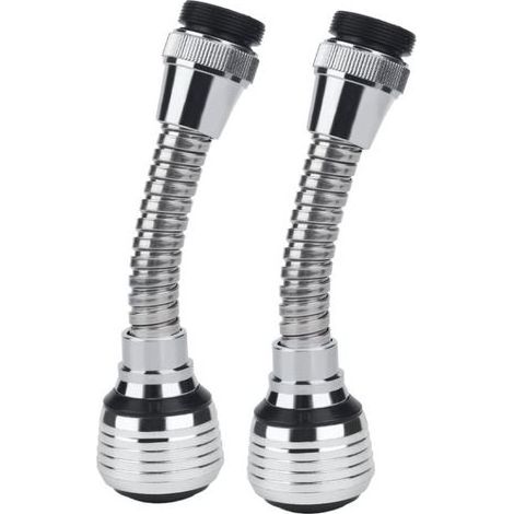 BRICOOMARKET 2 Pièces Rallonge De Robinet De Cuisine,Adaptateur D'extension De Robinet Flexible 360°, Cuisine Rallonge Robinet Cuisine Robinet Pivotant De Pulvérisateur Embout De Convient Pour La Cuis (1/5)