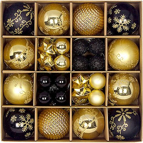 Ensemble de décorations de Noël, boules décoratives incassables à suspendre pour sapin de Noël, décorations de Noël en vrac pour décoration de table (1/5)